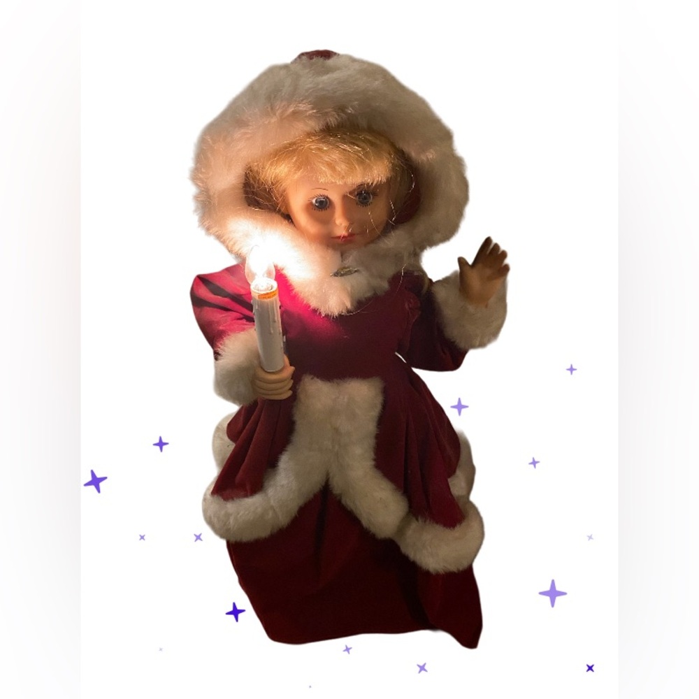 VTG 1995 Elco Motion-ette Mrs.Santa clause animatronic light 24”